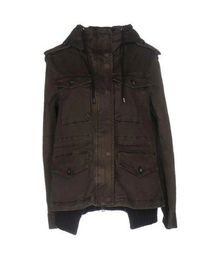Shop Diesel Jacket In Dark Brown