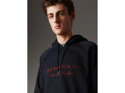 Burberry embroidered hotsell hooded sweatshirt