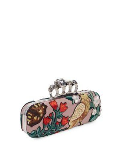 Shop Alexander Mcqueen Knuckle Box Ancient Leather Clutch In Multi