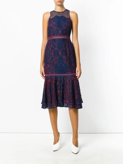 Shop Jonathan Simkhai Sleeveless Lace Dress - Blue