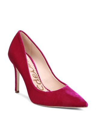 sam edelman pink velvet shoes