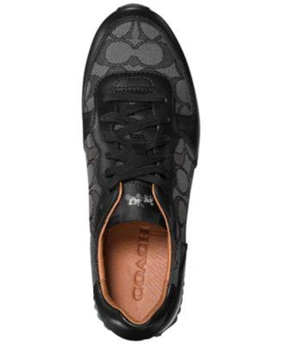 Shop Coach Signature C119 Jaquard Sneakers In Black Smoke