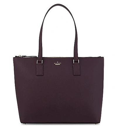 Shop Kate Spade Cameron Street Lucie Leather Tote In Deep Plum