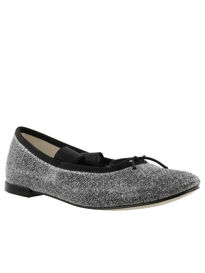 Repetto Anna Ballets In Noir/argent
