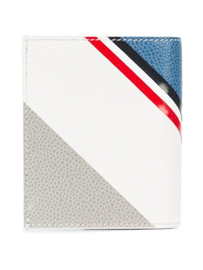 Thom Browne Business Card Holder In Medium Grey Pebble Grain