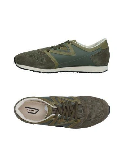 Shop Diesel Sneakers In Military Green