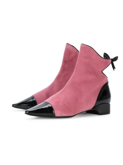 Shop Fabrizio Viti Pink Suede Take A Bow 30 Boots