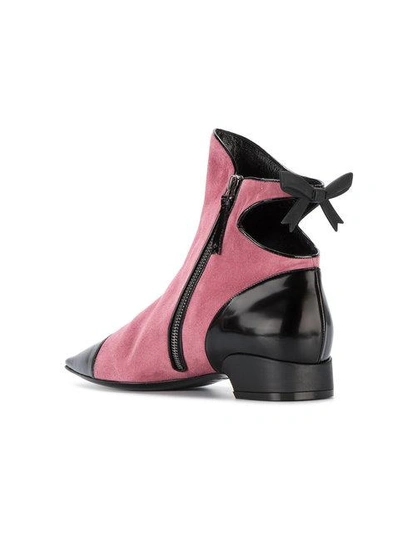 Shop Fabrizio Viti Pink Suede Take A Bow 30 Boots