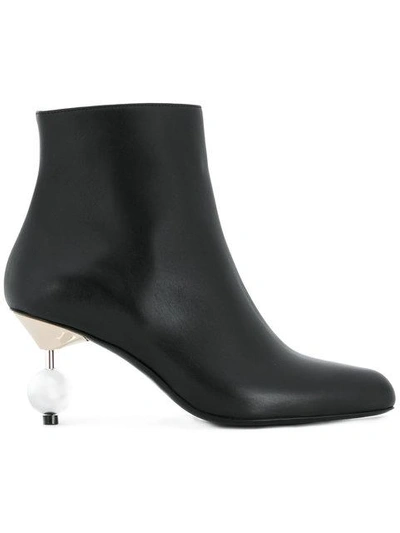 Shop Marni Sculpted Heel Ankle Boots In Black