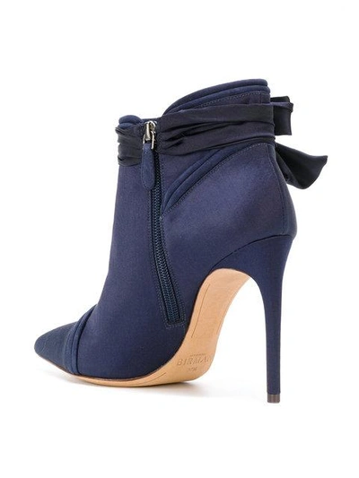 Shop Alexandre Birman Pointed Bow Boots - Blue