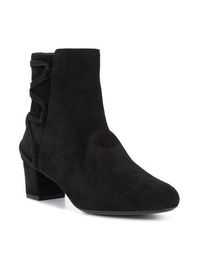 Shop Lanvin Lace Up Detail Ankle Boots In Black