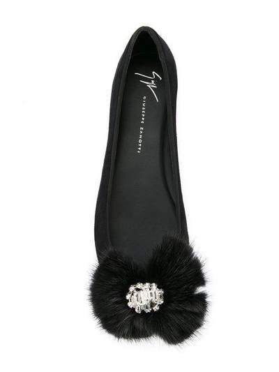 Shop Giuseppe Zanotti Erin Ballerina Shoes In Black
