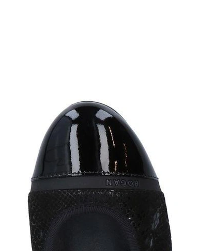 Shop Hogan Ballet Flats In Black