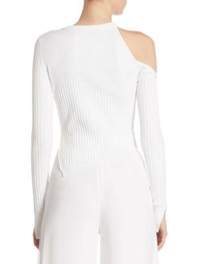 Shop Cushnie Et Ochs Asymmetric Cold-shoulder Top In White