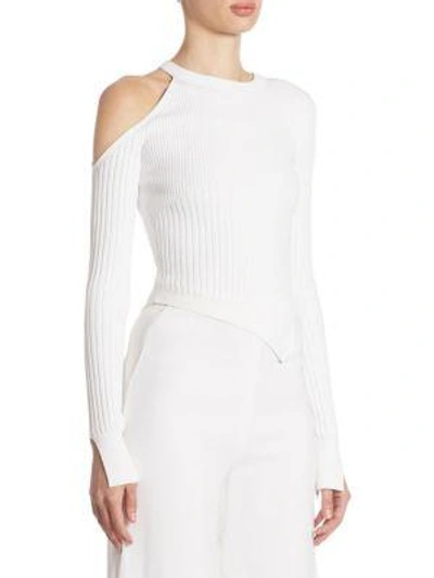 Shop Cushnie Et Ochs Asymmetric Cold-shoulder Top In White