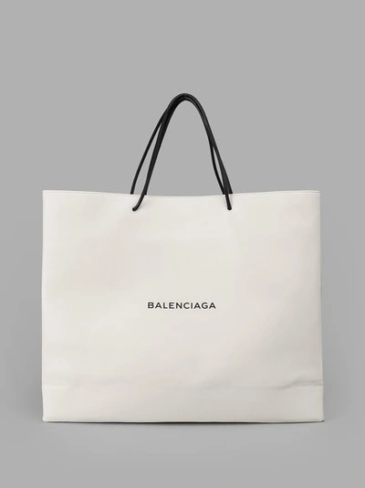 Shop Balenciaga White Shopping Bag