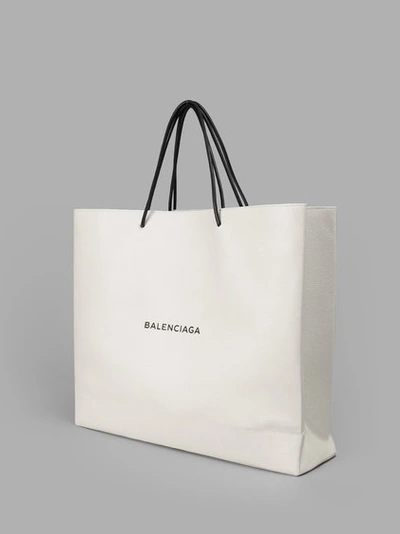 Shop Balenciaga White Shopping Bag