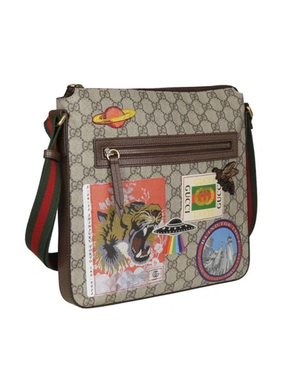 Shop Gucci Courrier Soft Gg Supreme Shoulder Bag In Multicolor