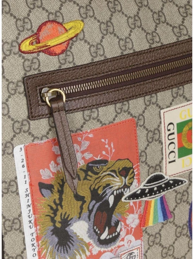 Shop Gucci Courrier Soft Gg Supreme Shoulder Bag In Multicolor