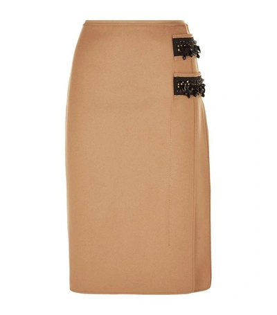 Shop N°21 Sequin Wrap Skirt In Beige
