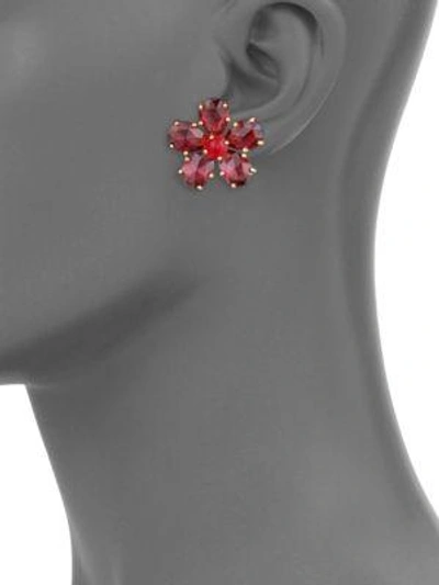 Shop Kate Spade In Full Bloom Statement Stud Earrings In Berry