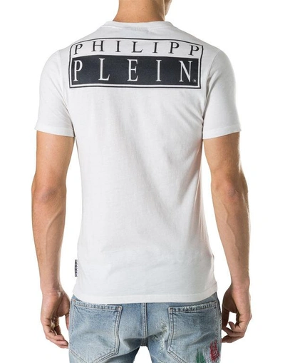 Shop Philipp Plein T-shirt Round Neck Ss "behind"