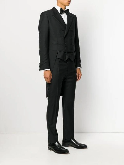 Shop Dolce & Gabbana Double Breasted Suit In Black