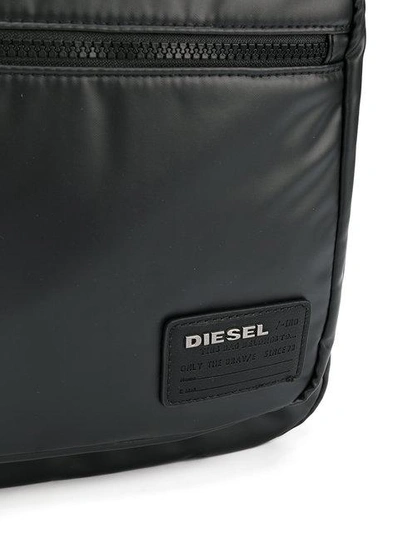 Shop Diesel Logo Patch Backpack - Black
