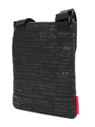 Shop Diesel Logo-print Shoulder Bag In Black