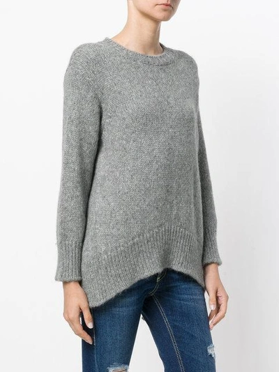 Shop Dondup Open Back Jumper In Grey