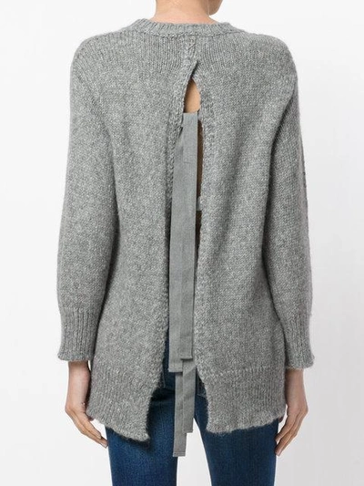 Shop Dondup Open Back Jumper In Grey