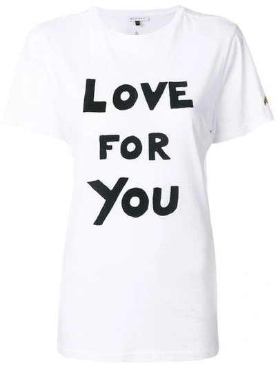 Shop Bella Freud Love For You T-shirt In White