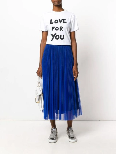Shop Bella Freud Love For You T-shirt In White