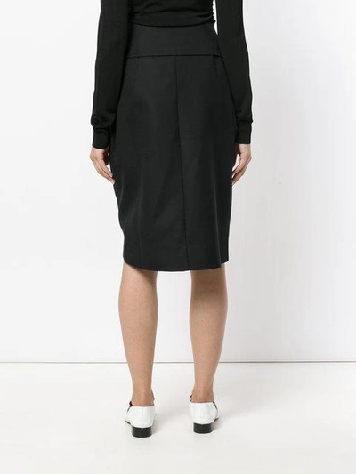 Shop Jacquemus Asymmetric Pleated Wrap Skirt