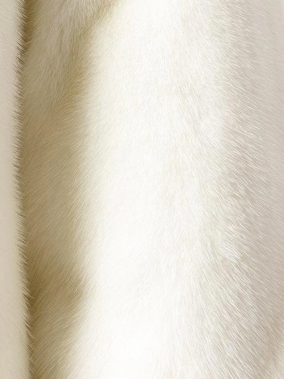 Shop Yves Salomon Short Fur Jacket - White