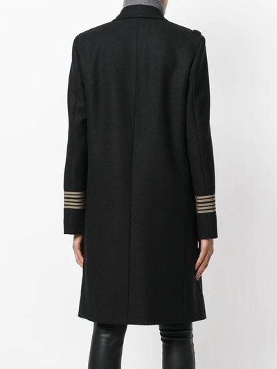 Shop Saint Laurent Double Breasted Military Coat