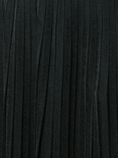 Shop Balmain Pleated Knit Skirt - Black
