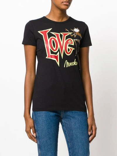 Shop Love Moschino Graphic Printed T-shirt