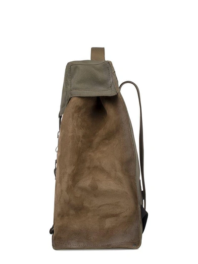 Shop Maison Margiela Green Nubuk Leather Backpack