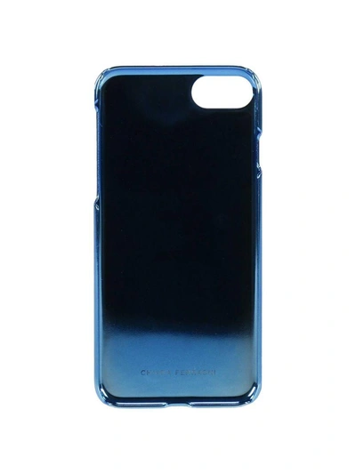 Shop Chiara Ferragni Case Iphone 7plus With Glitter Eyes In Gnawed Blue
