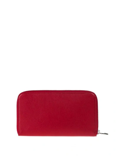 Shop Longchamp Wallet Le Pliage Cuir In Red