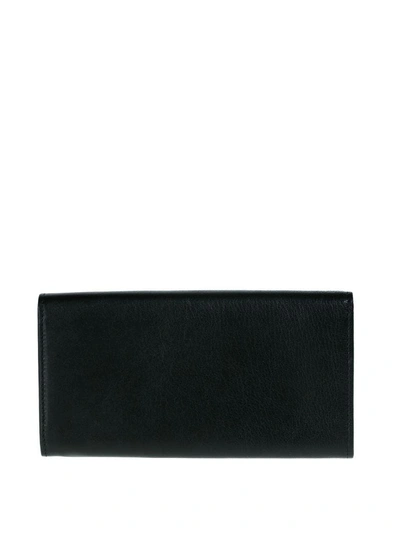 Shop Longchamp Wallet Le Pliage Cuir In Black