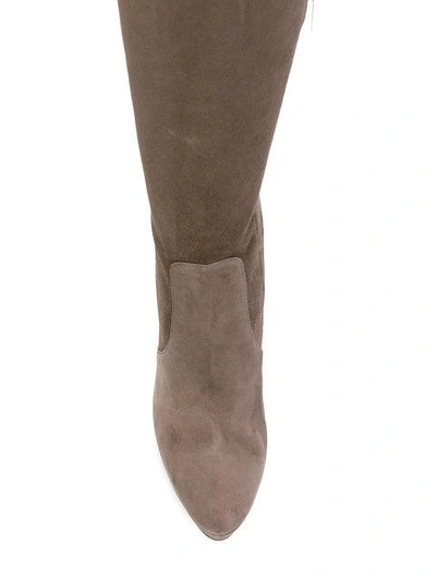 Shop Jimmy Choo Mason Over-the-knee Boots - Grey