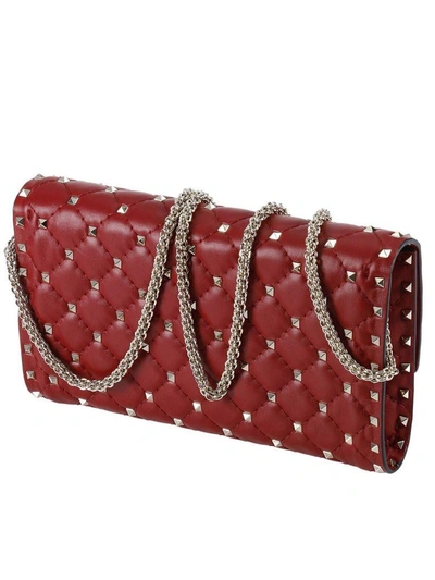 Shop Valentino Clutch Shoulder Bag Women  Garavani In Red