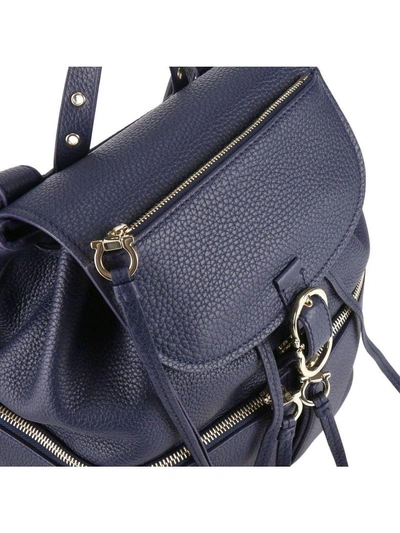 Shop Ferragamo Backpack Shoulder Bag Women Salvatore  In Blue