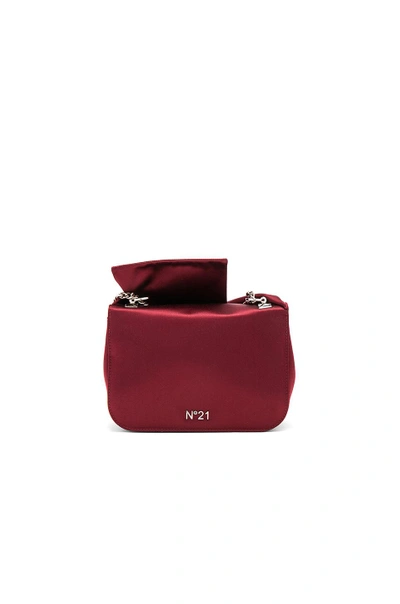 Shop N°21 Bow Shoulder Bag In Red. In Bordeaux