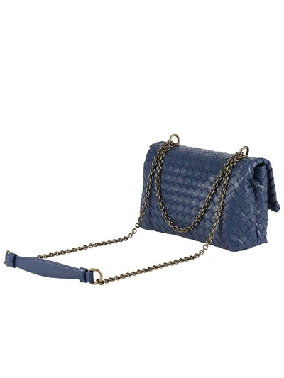 Shop Bottega Veneta Mini Bag Shoulder Bag Women  In Blue