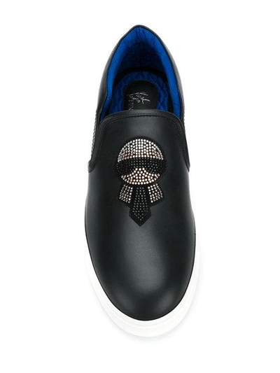 Shop Fendi Karlito Slip-on Sneakers - Black