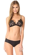 Anine Bing Stretch-lace Soft-cup Triangle Bra In Black