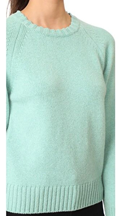 Shop Apc Pull Stirling Sweater In Turquoise